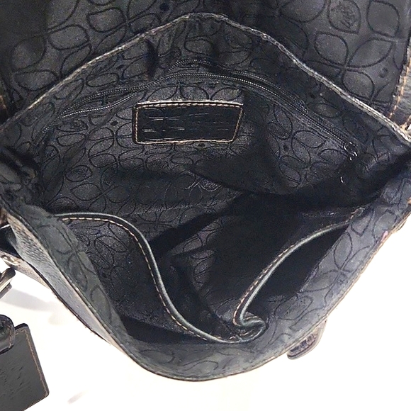 Fossil Vintage Black Pebbled Leather Crossbody Shoulder Bag Purse EUC - Picture 8 of 16